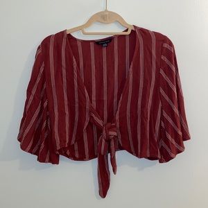 American eagle top with tie in front